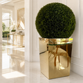 Topiario 51 cm en Cubo Dorado para decoración de interiores | Vareluma